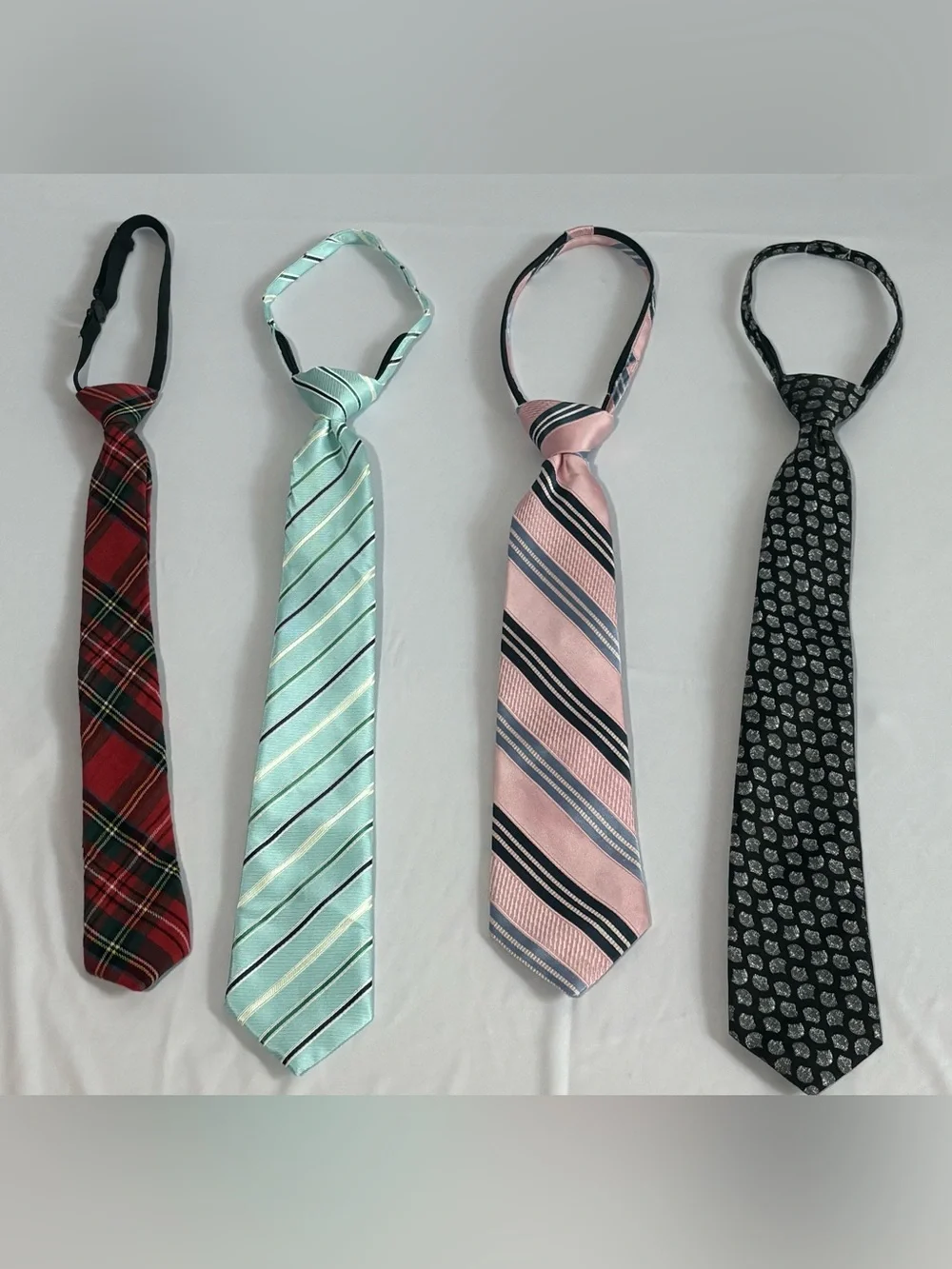 LOT of 4 Adjustable Neckties for Boys